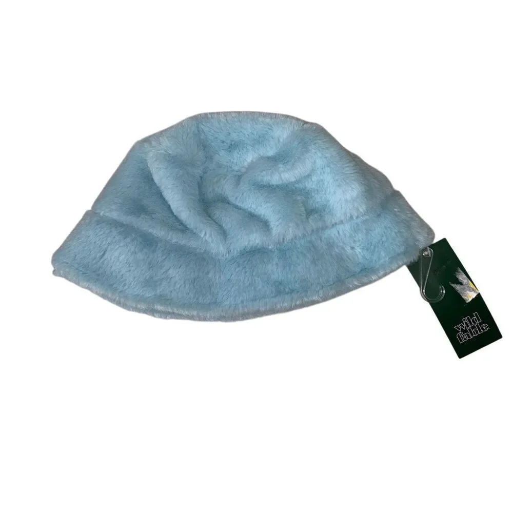 Nwt Wild Fable Blue Fleece Bucket Hat Winter Snow Outdoors Soft Comfortable